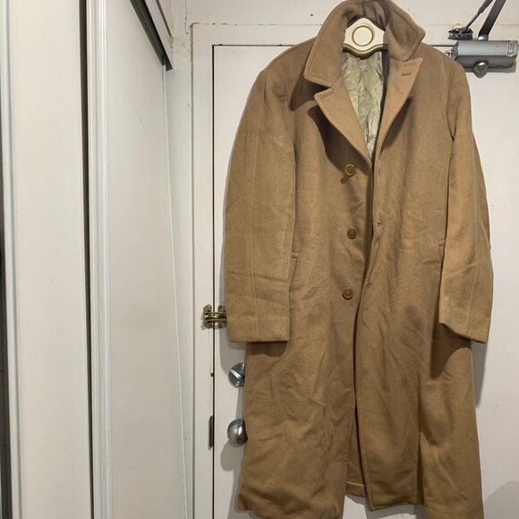 THE UNITED WOOLEN COMPANY VINTAGE TRENCH COATS SIZE L/XL - Picture 9 of 15